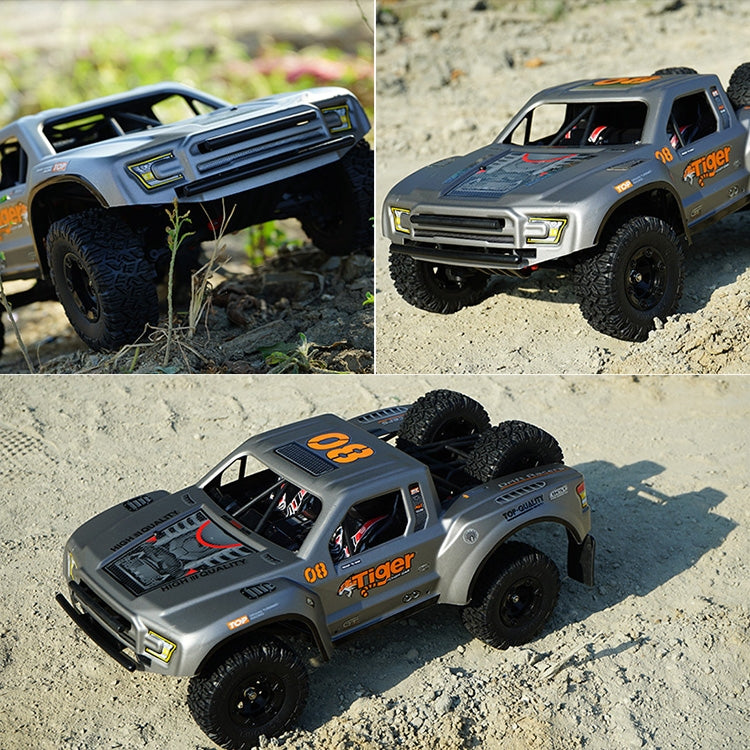 FY-08 Brushless Version 2.4G Remote Control Off-road Vehicle 1:12 Four-wheel Drive Short Truck High-speed Remote Control Car, EU Plug (Grey) - RC Cars by buy2fix | Online Shopping UK | buy2fix