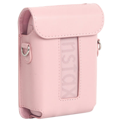 For FUJIFILM Instax mini Link 3 Full Body Leather Case Bag with Strap (Pink) - Leather Bag by buy2fix | Online Shopping UK | buy2fix