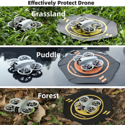 Sunnylife Drone Landing Pad 35cm Fast-Fold Double-Sided Leather Waterproof Helipad for DJI Neo / Avata 2 / Mini 4 Pro (Yellow+Orange) - Other by Sunnylife | Online Shopping UK | buy2fix