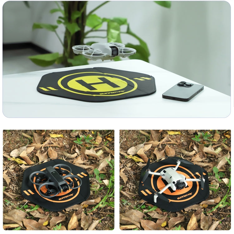 Sunnylife Drone Landing Pad 35cm Fast-Fold Double-Sided Leather Waterproof Helipad for DJI Neo / Avata 2 / Mini 4 Pro (Yellow+Orange) - Other by Sunnylife | Online Shopping UK | buy2fix