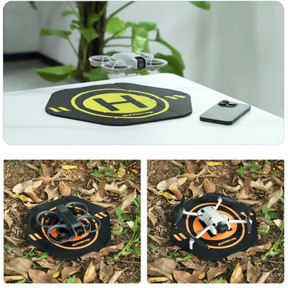 Sunnylife Drone Landing Pad 35cm Fast-Fold Double-Sided Leather Waterproof Helipad for DJI Neo / Avata 2 / Mini 4 Pro (Yellow+Orange) - Other by Sunnylife | Online Shopping UK | buy2fix