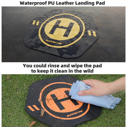 Sunnylife Drone Landing Pad 35cm Fast-Fold Double-Sided Leather Waterproof Helipad for DJI Neo / Avata 2 / Mini 4 Pro (Yellow+Orange) - Other by Sunnylife | Online Shopping UK | buy2fix