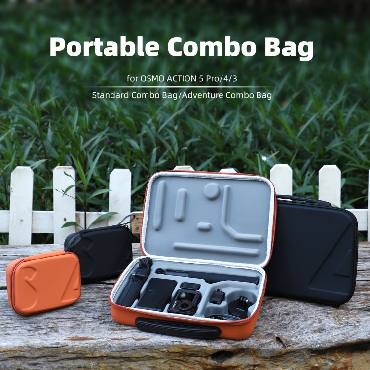 For DJI Osmo Action 5 Pro / 4 / 3 Sunnylife Portable Carrying Case Mini Standard Combo Bag (Orange) - Case & Bags by Sunnylife | Online Shopping UK | buy2fix