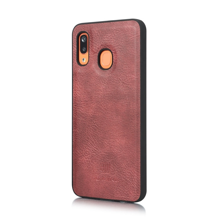 For Galaxy A20 & A30 & M10s DG.MING Crazy Horse Texture Flip Detachable Magnetic Leather Case with Holder & Card Slots & Wallet(Red) - Galaxy Phone Cases by DG.MING | Online Shopping UK | buy2fix