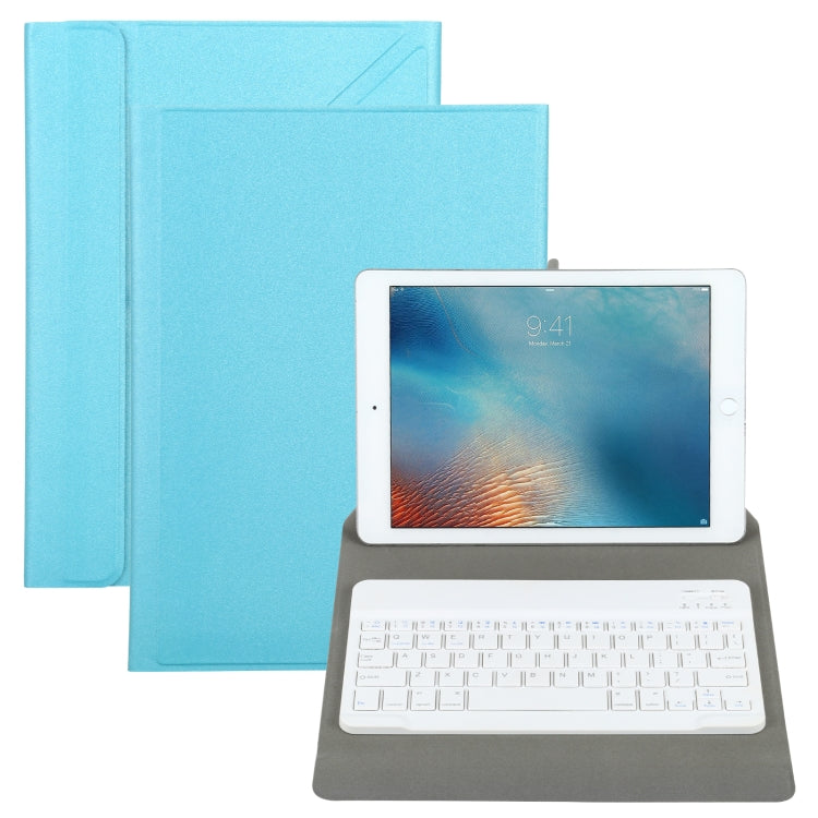 Universal Detachable Bluetooth Keyboard + Leather Tablet Case without Touchpad for iPad 9-10 inch, Specification:White Keyboard(Blue) - Universal by buy2fix | Online Shopping UK | buy2fix