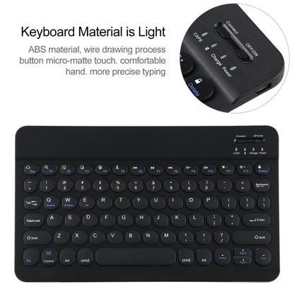 Universal Round Keys Detachable Bluetooth Keyboard + Leather Tablet Case without Touchpad for iPad 9-10 inch, Specification:Black Keyboard(Gold) - Universal by buy2fix | Online Shopping UK | buy2fix