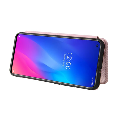 For DOOGEE N30 Carbon Fiber Texture Horizontal Flip TPU + PC + PU Leather Case with Card Slot(Pink) - More Brand by buy2fix | Online Shopping UK | buy2fix