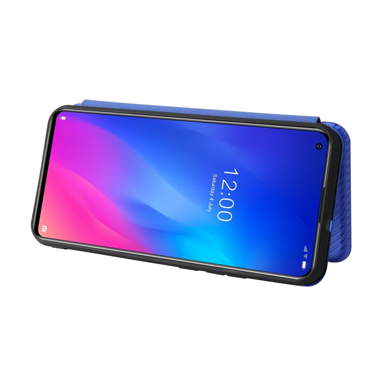 For DOOGEE N30 Carbon Fiber Texture Horizontal Flip TPU + PC + PU Leather Case with Card Slot(Blue) - More Brand by buy2fix | Online Shopping UK | buy2fix