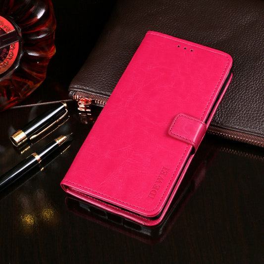 For Alcatel 1B 2020 idewei Crazy Horse Texture Horizontal Flip Leather Case with Holder & Card Slots & Wallet(Rose Red) - Alcatel Cases by idewei | Online Shopping UK | buy2fix