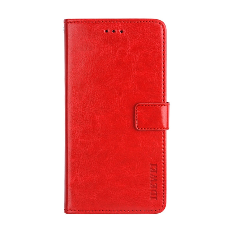 For Blackview A80S idewei Crazy Horse Texture Horizontal Flip Leather Case with Holder & Card Slots & Wallet(Red) - More Brand by idewei | Online Shopping UK | buy2fix