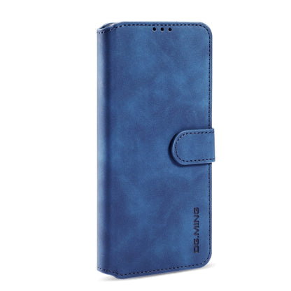 For Xiaomi Poco M3 DG.MING Retro Oil Side Horizontal Flip Leather Case with Holder & Card Slots & Wallet(Blue) - Xiaomi Cases by DG.MING | Online Shopping UK | buy2fix