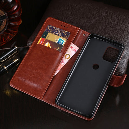 For Motorola Moto G100 idewei Crazy Horse Texture Horizontal Flip Leather Case with Holder & Card Slots & Wallet(Black) - Motorola Cases by idewei | Online Shopping UK | buy2fix