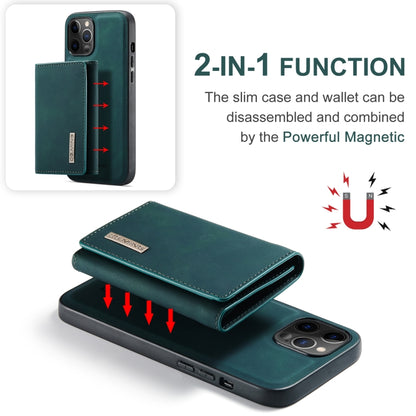 For iPhone 12 Pro Max DG.MING M1 Series 3-Fold Multi Card Wallet + Magnetic Back Cover Shockproof Case with Holder Function(Green) - iPhone 12 Pro Max Cases by DG.MING | Online Shopping UK | buy2fix