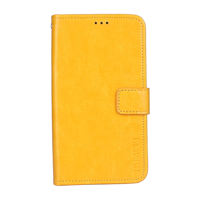 For Doogee X95 / X95 Pro idewei Crazy Horse Texture Horizontal Flip Leather Case with Holder & Card Slots & Wallet(Yellow) - More Brand by idewei | Online Shopping UK | buy2fix