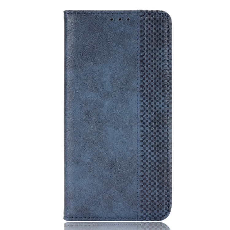 For Blackview A90 Magnetic Buckle Retro Crazy Horse Texture Horizontal Flip Leather Case with Holder & Card Slots & Photo Frame(Blue) - More Brand by buy2fix | Online Shopping UK | buy2fix