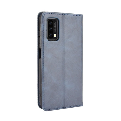 For Blackview A90 Magnetic Buckle Retro Crazy Horse Texture Horizontal Flip Leather Case with Holder & Card Slots & Photo Frame(Blue) - More Brand by buy2fix | Online Shopping UK | buy2fix