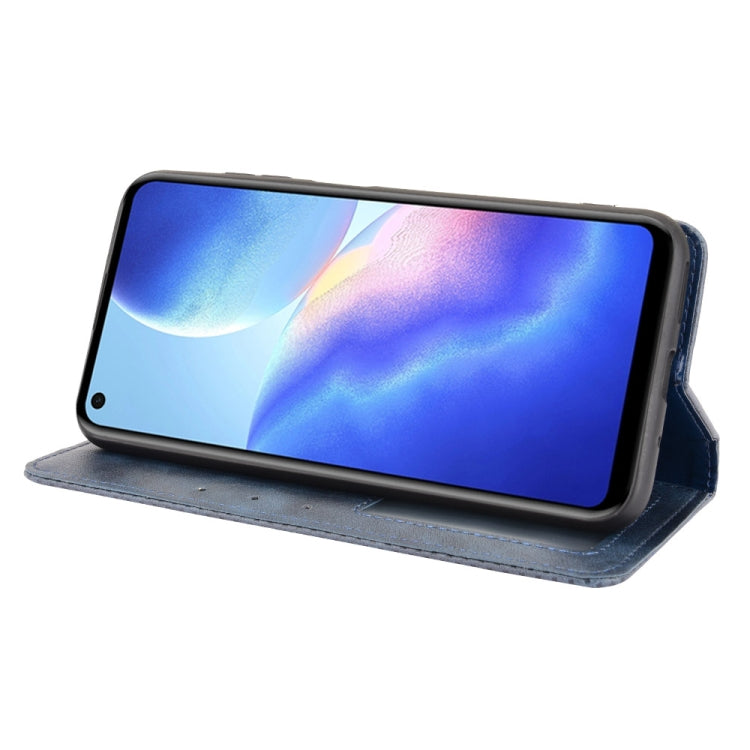 For Blackview A90 Magnetic Buckle Retro Crazy Horse Texture Horizontal Flip Leather Case with Holder & Card Slots & Photo Frame(Blue) - More Brand by buy2fix | Online Shopping UK | buy2fix