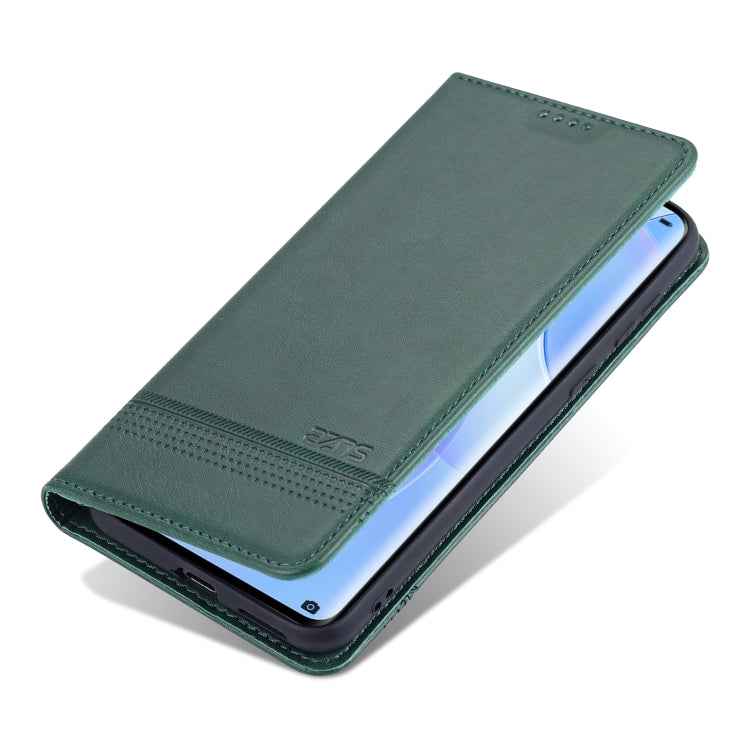 For Honor 50 Pro AZNS Magnetic Calf Texture Horizontal Flip Leather Case with Card Slots & Holder & Wallet(Dark Green) - Honor Cases by AZNS | Online Shopping UK | buy2fix