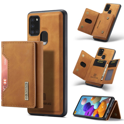 For Samsung Galaxy A21s DG.MING M2 Series 3-Fold Multi Card Bag Back Cover Shockproof Case with Wallet & Holder Function(Brown) - Galaxy Phone Cases by DG.MING | Online Shopping UK | buy2fix