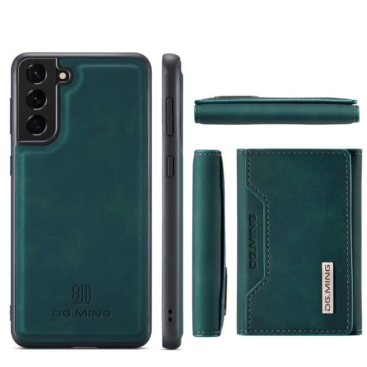 For Samsung Galaxy S21 DG.MING M2 Series 3-Fold Multi Card Bag Back Cover Shockproof Case with Wallet & Holder Function(Green) - Galaxy Phone Cases by DG.MING | Online Shopping UK | buy2fix