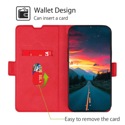 For Doogee X96 Pro Ultra-thin Voltage Side Buckle PU + TPU Horizontal Flip Leather Case with Holder & Card Slot(Red) - More Brand by buy2fix | Online Shopping UK | buy2fix
