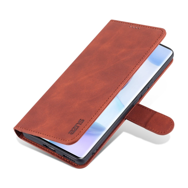 For Honor 50 AZNS Skin Feel Calf Texture Horizontal Flip Leather Case with Card Slots & Holder & Wallet(Brown) - Honor Cases by AZNS | Online Shopping UK | buy2fix