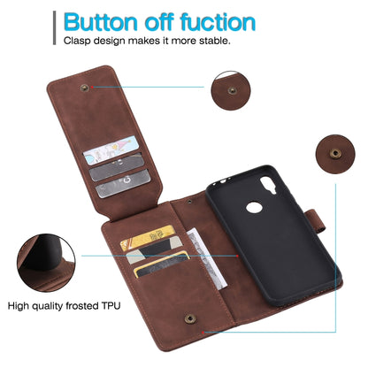 For Xiaomi Redmi Note 7 Skin Feel Business Horizontal Flip PU Leather Case with Holder & Multi-Card Slots & Wallet & Lanyard & Photo Frame(Brown) - Xiaomi Cases by buy2fix | Online Shopping UK | buy2fix