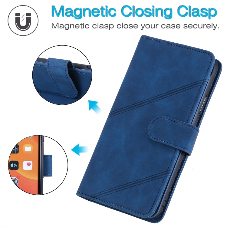 For Xiaomi Redmi Note 9 Pro/Note 9S Skin Feel Business Horizontal Flip PU Leather Case with Holder & Multi-Card Slots & Wallet & Lanyard & Photo Frame(Blue) - Xiaomi Cases by buy2fix | Online Shopping UK | buy2fix