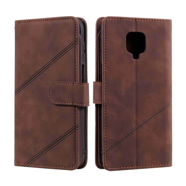 For Xiaomi Redmi Note 9 Pro/Note 9S Skin Feel Business Horizontal Flip PU Leather Case with Holder & Multi-Card Slots & Wallet & Lanyard & Photo Frame(Brown) - Xiaomi Cases by buy2fix | Online Shopping UK | buy2fix