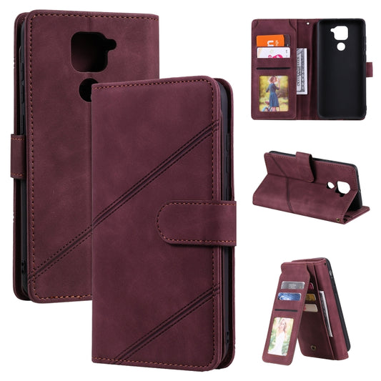 For Xiaomi Redmi Note 9 Skin Feel Business Horizontal Flip PU Leather Case with Holder & Multi-Card Slots & Wallet & Lanyard & Photo Frame(Red) - Xiaomi Cases by buy2fix | Online Shopping UK | buy2fix