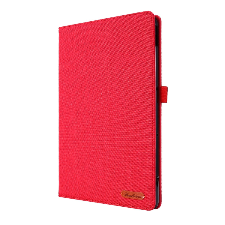 For Huawei MatePad 11 2021 Fabric Texture Horizontal Flip TPU Leather Case with Holder(Red) - Huawei by buy2fix | Online Shopping UK | buy2fix