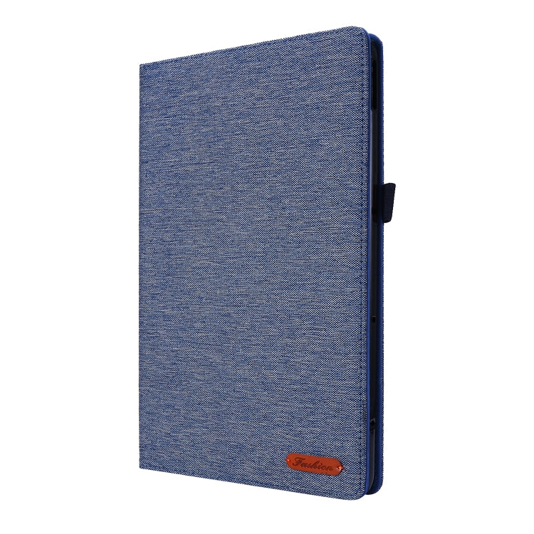 For Huawei MatePad 11 2021 Fabric Texture Horizontal Flip TPU Leather Case with Holder(Blue) - Huawei by buy2fix | Online Shopping UK | buy2fix