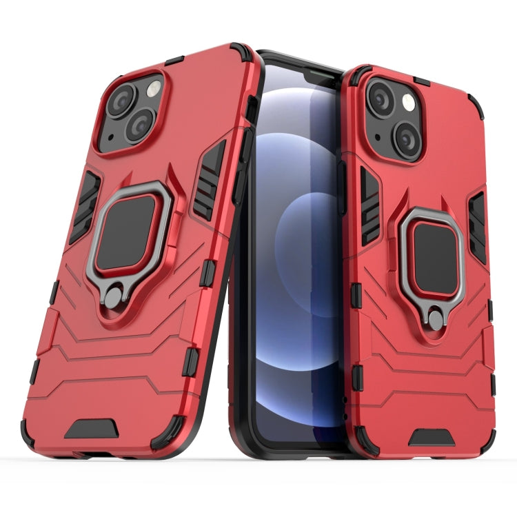 For iPhone 13 mini Shockproof PC + TPU Protective Case with Magnetic Ring Holder (Red) - iPhone 13 mini Cases by buy2fix | Online Shopping UK | buy2fix