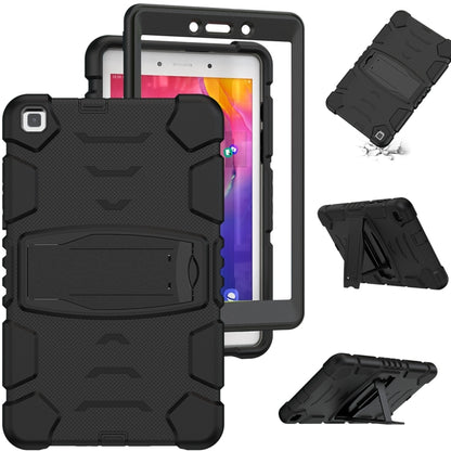 For Samsung Galaxy Tab A8.0 2019 T290 3-Layer Protection Screen Frame + PC + Silicone Shockproof Combination Case with Holder(Black+Black) - Other Galaxy Tab PC by buy2fix | Online Shopping UK | buy2fix