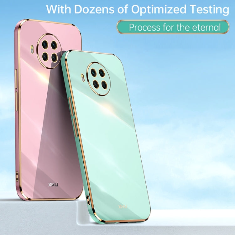 For Xiaomi Mi 10T Lite 5G XINLI Straight Edge 6D Electroplate TPU Phone Case(Mint Green) - Xiaomi Cases by XINLI | Online Shopping UK | buy2fix