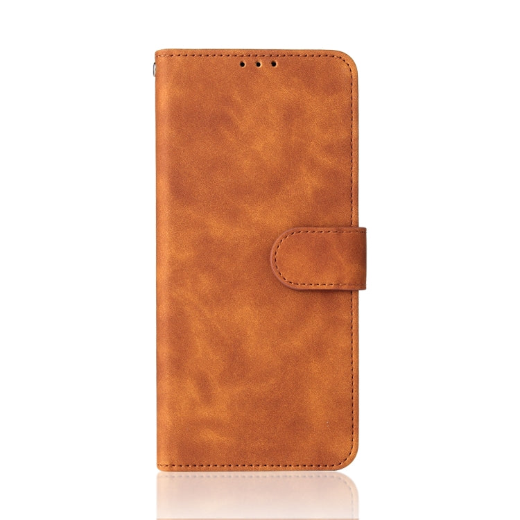 For Huawei P50 Pro Solid Color Skin Feel Magnetic Buckle Horizontal Flip Calf Texture PU Leather Case with Holder & Card Slots & Wallet(Brown) - Huawei Cases by buy2fix | Online Shopping UK | buy2fix