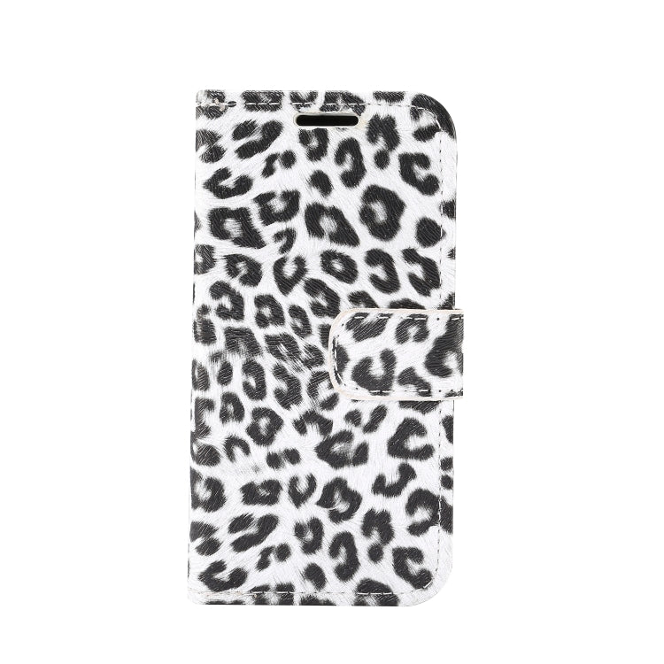 For iPhone 13 mini Leopard Pattern Horizontal Flip PC + PU Leather Case with Holder & Card Slots & Wallet (White) - iPhone 13 mini Cases by buy2fix | Online Shopping UK | buy2fix