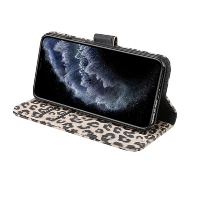 For iPhone 13 Leopard Pattern Horizontal Flip PC + PU Leather Case with Holder & Card Slots & Wallet(Brown) - iPhone 13 Cases by buy2fix | Online Shopping UK | buy2fix