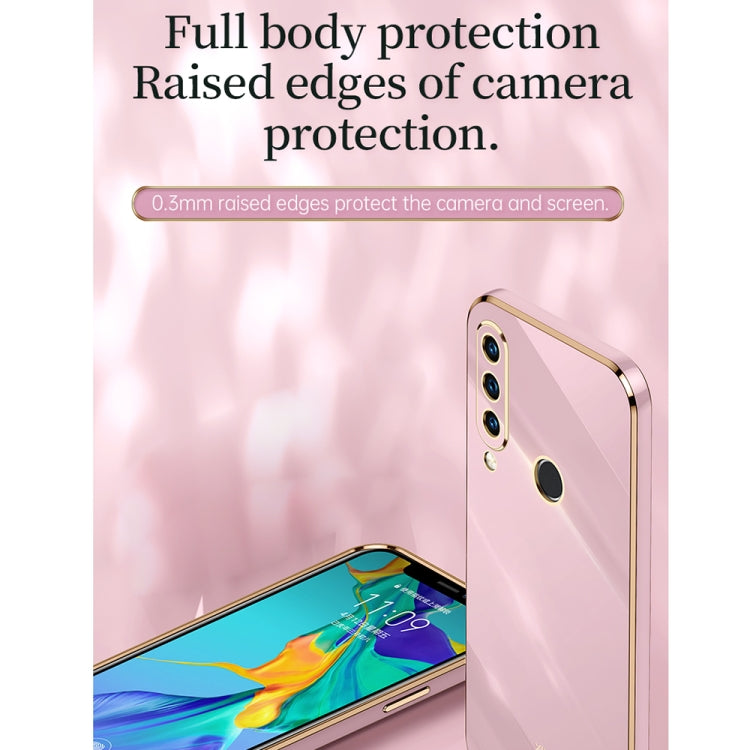 For Huawei P30 Lite XINLI Straight 6D Plating Gold Edge TPU Shockproof Case(Cherry Purple) - Huawei Cases by XINLI | Online Shopping UK | buy2fix