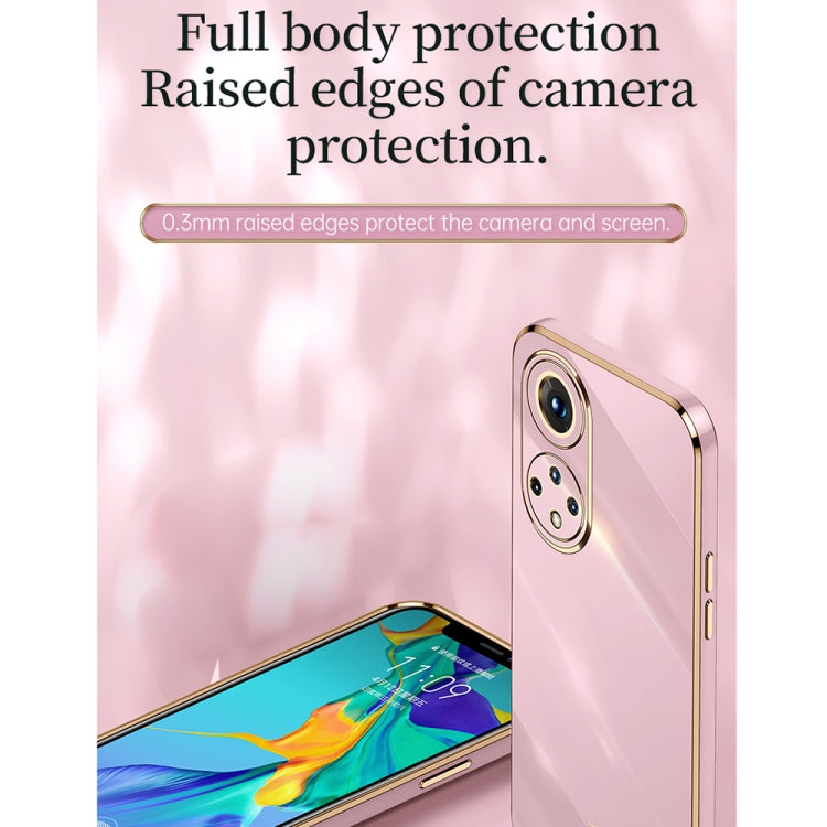 For Honor 50 Pro XINLI Straight 6D Plating Gold Edge TPU Shockproof Case(Celestial Blue) - Honor Cases by XINLI | Online Shopping UK | buy2fix