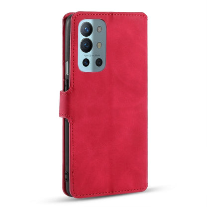 For OnePlus 9R DG.MING Retro Oil Side Horizontal Flip Leather Case with Holder & Card Slots & Wallet(Red) - OnePlus Cases by DG.MING | Online Shopping UK | buy2fix