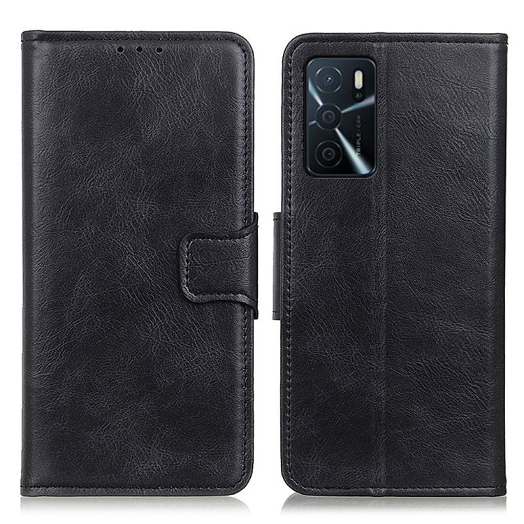 For OPPO A16 Mirren Crazy Horse Texture Horizontal Flip Leather Case with Holder & Card Slots & Wallet(Black) - OPPO Cases by buy2fix | Online Shopping UK | buy2fix