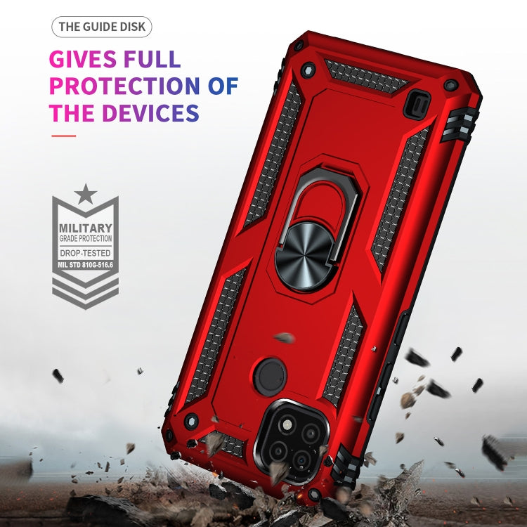 For OPPO Realme C21 Shockproof TPU + PC Protective Case with 360 Degree Rotating Holder(Red) - Realme Cases by buy2fix | Online Shopping UK | buy2fix