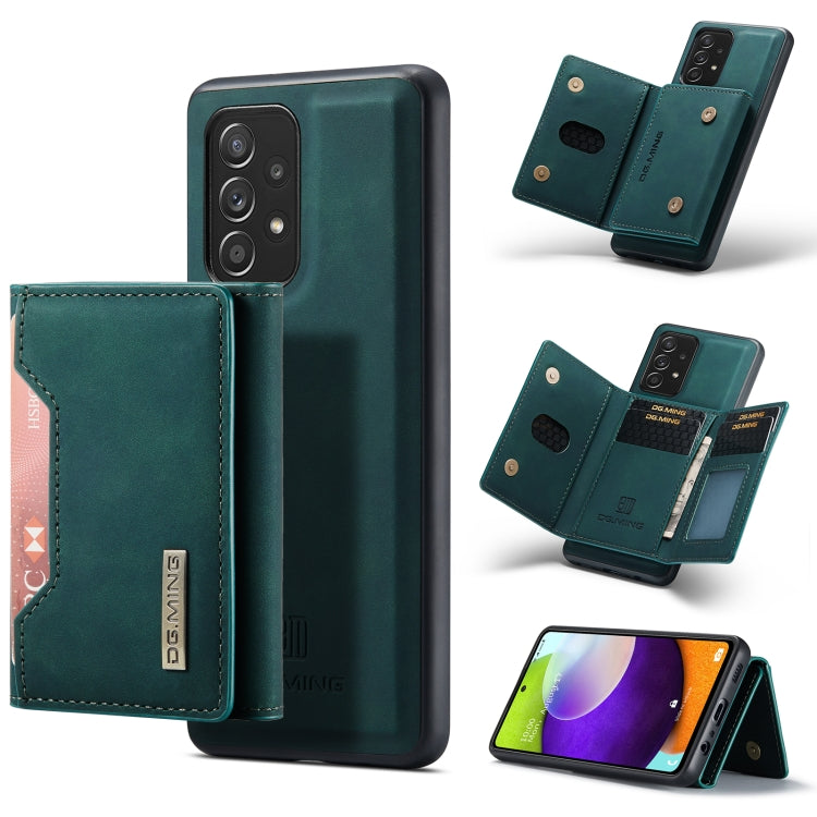 For Samsung Galaxy A52 5G / 4G DG.MING M2 Series 3-Fold Multi Card Bag + Back Cover Shockproof Case with Wallet & Holder Function(Green) - Galaxy Phone Cases by DG.MING | Online Shopping UK | buy2fix