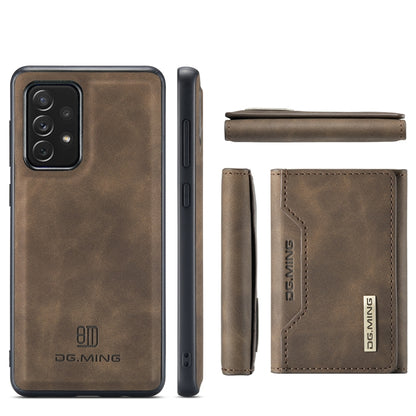 For Samsung Galaxy A72 5G / 4G DG.MING M2 Series 3-Fold Multi Card Bag Back Cover Shockproof Case with Wallet & Holder Function(Coffee) - Galaxy Phone Cases by DG.MING | Online Shopping UK | buy2fix