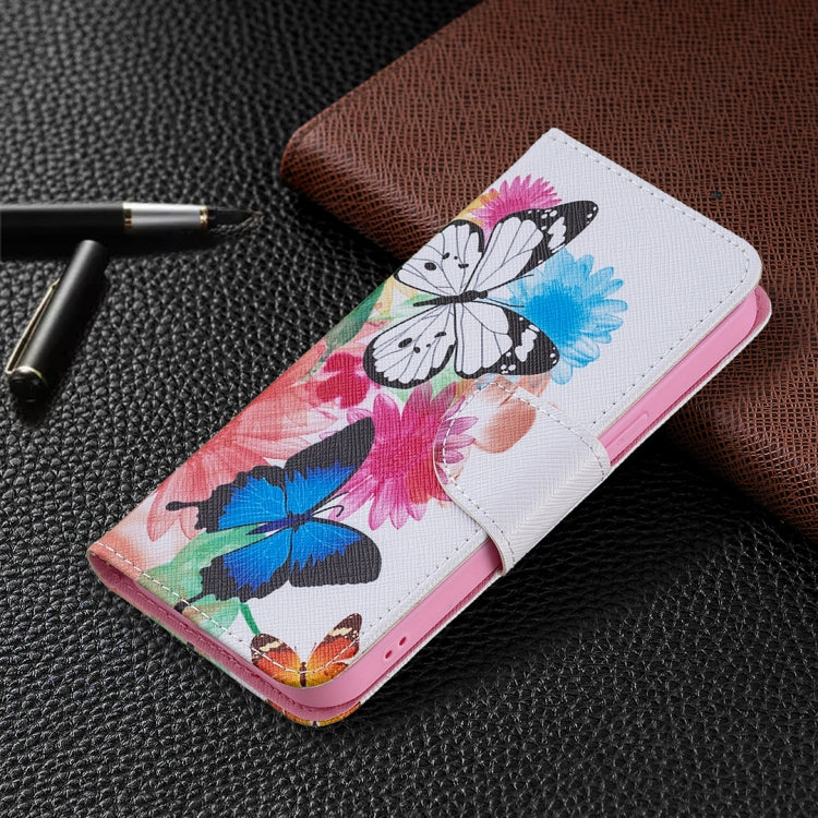 For iPhone 13 Colored Drawing Pattern Horizontal Flip Leather Case with Holder & Card Slots & Wallet(Two Butterflies) - iPhone 13 Cases by buy2fix | Online Shopping UK | buy2fix