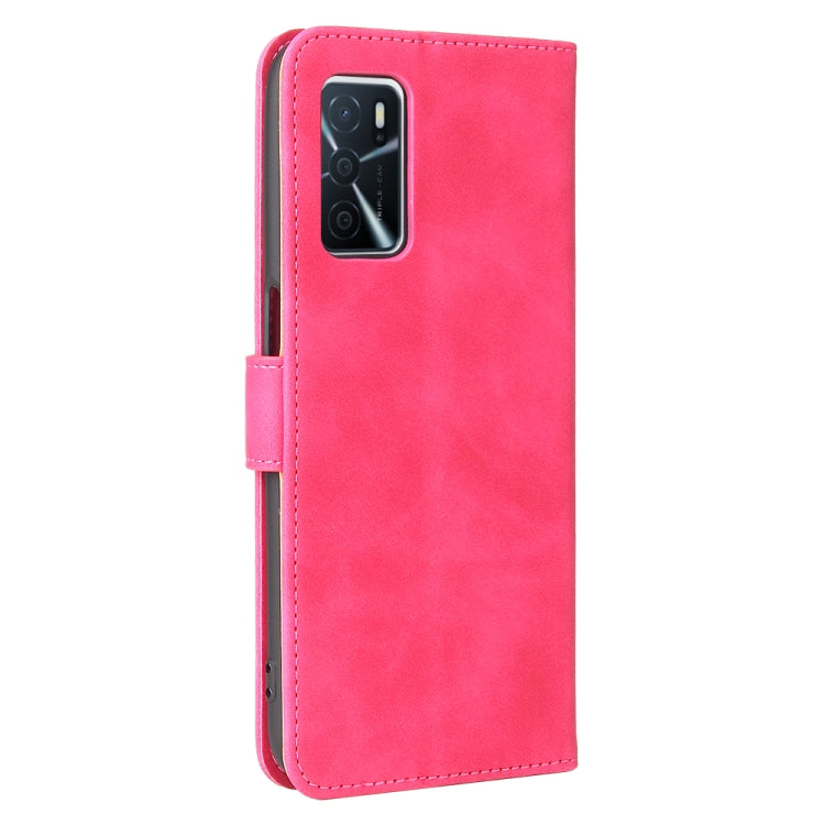 For OPPO A16 Solid Color Skin Feel Magnetic Buckle Horizontal Flip Calf Texture PU Leather Case with Holder & Card Slots & Wallet(Rose Gold) - OPPO Cases by buy2fix | Online Shopping UK | buy2fix