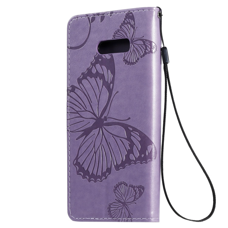 For LG G8X Pressed Printing Butterfly Pattern Horizontal Flip PU Leather Case with Holder & Card Slots & Wallet & Lanyard(Purple) - LG by buy2fix | Online Shopping UK | buy2fix