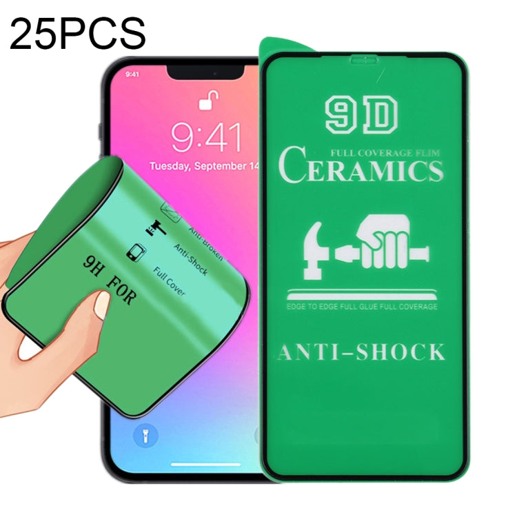 25 PCS 9D Full Screen Full Glue Ceramic Film For iPhone 14 / 13 / 13 Pro - Front Protector by buy2fix | Online Shopping UK | buy2fix