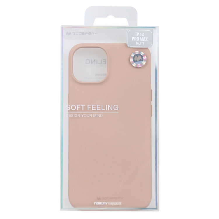 For iPhone 13 Pro GOOSPERY SOFT FEELING Liquid TPU Shockproof Soft Case (Light Pink) - iPhone 13 Pro Cases by GOOSPERY | Online Shopping UK | buy2fix